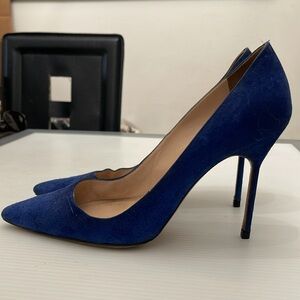 MANOLO BLAHNIK LEATHER STILETTO HIGH HEELS SHOE MADE IN ITALY WOMENS S EU 39